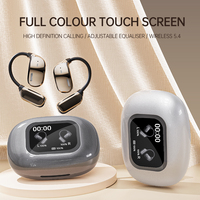 Écouteurs sportifs JM16 OWS à crochet d'oreille, écran tactile couleur LCD, écouteurs avec suppression du bruit et 7 modes d'égalisation, puce Bluetrum