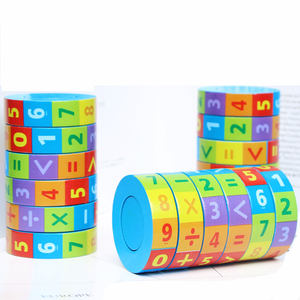 Vendita calda di apprendimento di matematica cubo di legno cilindrico rotante digitale intelligenza cubo magico giocattoli - Product Image 3