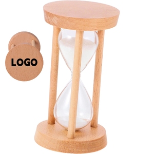 Reloj de Arena Cilíndrico de Madera y Vidrio, Diseño Minimalista Hecho a Mano, 1, 3, 5 Minutos, Portátil, Temporizador Preciso para Juegos Infantiles, Bodas, Hogar - Product Image 4