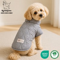 Manteau d'hiver matelassé pour chien en gros avec anneau en D, veste douce doublée polaire pour chiot, vêtements chauds pour petit chien, tenue pour animaux de compagnie