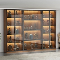 Vitrine en verre au design moderne, anti-poussière, transparente, pour chambre à coucher, villa, salle à manger, salon, hôtel, meubles, statues, jouets