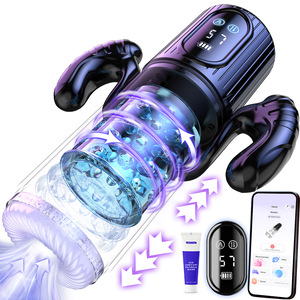 Mannelijke Volwassen Speelgoed Zak Kutjes <span class=keywords><strong>Sex</strong></span> Stroker 7 Stuwing 5 Zuigende Modi 7 Roterende Masturbator Penis Pomp Lcd Handvat App Controle - Product Image 1