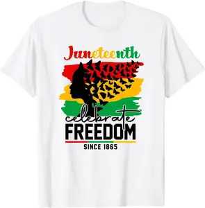 Juneteenth Iron On Decals untuk t-shirt desain pakaian Transfer panas Patch Kertas vinil hitam wanita stiker tekan panas