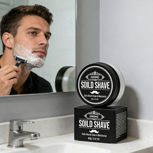 Custom Solid Shaving <b>Soap</b> ODM-Glycerin & Mint Leaf Extract Moisturizing Shave Cream with Natural Herbs for All Skin Types 60g - Product Image 2