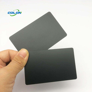 منتجات النقش بالليزر قطع لوحة أسماء فارغة ليزر طباعة مخصصة الفولاذ المقاوم للصدأ بطاقة الأعمال المعدنية السوداء شخصية - Product Image 5