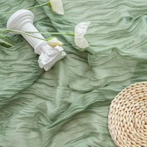 <span class=keywords><strong>Chemin</strong></span> <span class=keywords><strong>de</strong></span> <span class=keywords><strong>table</strong></span> romantique en voile transparent plissé pour la décoration <span class=keywords><strong>de</strong></span> réceptions <span class=keywords><strong>de</strong></span> mariage, fêtes et décoration intérieure rustique bohème - Product Image 3