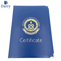Porte-documents en cuir bon marché OEM, style livre, couverture de diplôme, dossier de certificat de graduation, personnalisé