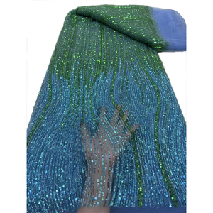 Ni.ai ผ้าลูกไม้ประดับด้วยลูกปัดปักเลื่อมงานแฮนด์เมดสุดหรูผ้าตาข่ายฝรั่งเศสสไตล์แอฟริกันสำหรับชุดเจ้าสาวสำหรับงานปาร์ตี้ - Product Image 2