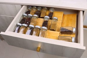 Estante de Madera Personalizado para Cocina, Organizador de Armario, Soportes y Estantes de Almacenamiento, Estante para Especias de 3 Niveles, Accesorios de Cocina de Bambú Multifuncionales - Product Image 5
