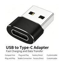 Adaptateur USB A mâle vers Type-C femelle pour ordinateur portable, ordinateur, téléphone