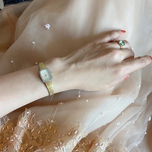 Đồng hồ nữ 2025 kiểu trung cổ, đính kim cương, cổ điển, sang trọng, thanh lịch, máy quartz cao cấp, mạ vàng cổ điển - Product Image 3