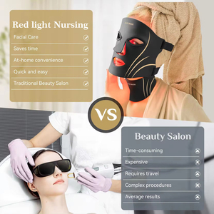 Masque facial et cervical en silicone à LED, thérapie par lumière rouge, appareil de soin de la peau pour stimuler le collagène, réduire les rides, utilisation quotidienne à domicile ou en salon - Product Image 5