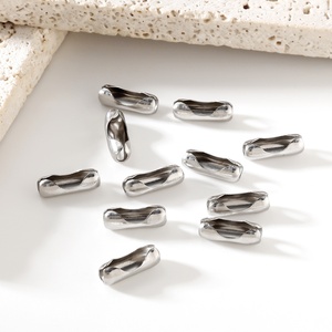 Chiusura a Catena con Perline in Acciaio Inossidabile, Connettore per Collana e Bracciale, Accessori per Gioielli Fai-da-Te Elettroplaccati - Product Image 6
