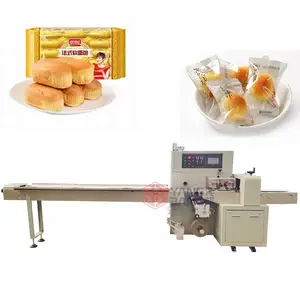 YB-250X Full Servo Horizontal Automático Bolsa Pão Máquina De Embalagem De Travesseiro De Alimentos Máquina De Embalagem