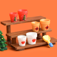 Pesona Resin Pot Bunga Mini Gaya Natal untuk Aksesori Buatan Tangan DIY Dekorasi Lanskap Miniatur