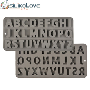 Moldes de Silicona SILIKOLOVE para Decoración de Pasteles de Cumpleaños, Moldes de Letras del Alfabeto de Silicona para Dulces y Chocolate - Product Image 1