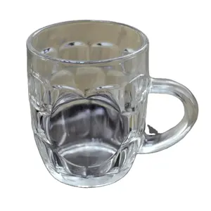 Прозрачная стеклянная чашка в форме ананаса для питья пива деловая Роскошная кружка для бара с ручкой кружка для напитков для вечеринки