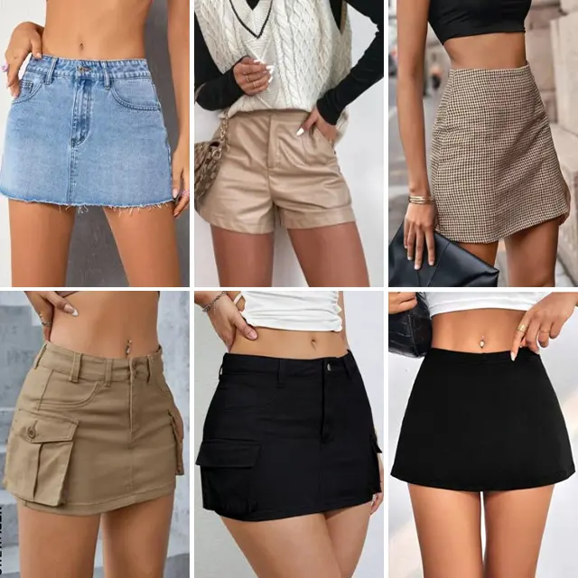 Factory direct sales 2023 summer women's high waisted short skirt mini pleated skirt girl uniform random shipment