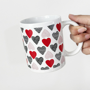 Taza de Cerámica para el Día de San Valentín, con la Inscripción 'Te Amo', en Rojo y Blanco, para Café, Distribución Empresarial - Product Image 3
