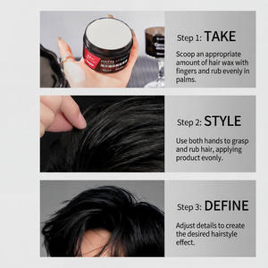 Cire coiffante solide mate à tenue forte et non grasse pour hommes, gel coiffant longue durée pour des boucles brillantes et des franges volumineuses - Product Image 6