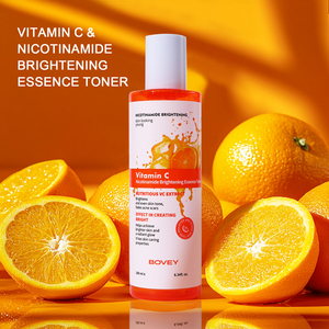 Etiqueta privada OEM orgánica vitamina C nicotinamida brillo cuidado de la piel conjunto para la piel de la cara antienvejecimiento manchas oscuras suero Blanqueador - Product Image 5