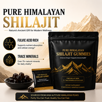 Gummies de Shilajit Pur de l'Himalaya avec Résine de Shilajit Naturelle – Complément Alimentaire Quotidien pour Stimuler l'Énergie Naturelle et la Santé Immunitaire