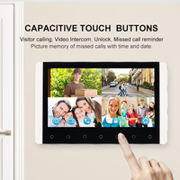 Visiophone sans fil avec écran de 7 pouces, interphone Gsm d'extérieur avec détection de mouvement audio, pour maisons, villa, appartement, 2.4G
