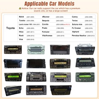 Estéreo para Auto de 7 Pulgadas y 2 Din con Carplay Inalámbrico, Reproductor Multimedia GPS, Pantalla Táctil BT, Video, Audio, Radio Android para Autos Toyota