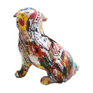 Prezzo di fabbrica a buon mercato POP in fibra di vetro abbagliante <span class=keywords><strong>resina</strong></span> colorata scultura graffiti <span class=keywords><strong>palloncino</strong></span> <span class=keywords><strong>cane</strong></span> - Product Image 3