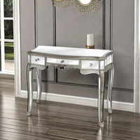 Table console en argent vénitien avec pieds en verre antique pour meubles de maison dans les appartements
