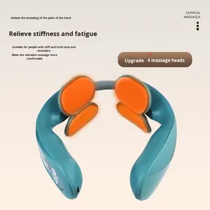 OEM Custom Vierkopf-Nacken massage gerät mit USB-betriebener Wärme bei konstanter Temperatur und Mikros trom stimulation für den Home-Office-Einsatz - Product Image 2