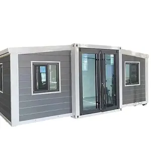 50Mm Eps Walls 20 Ft X 2 Kaca Fabrikasi Alternatif Solar Kit Rumah Kontainer dengan Atap Pelana