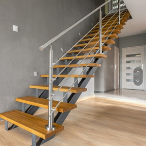 Stair <span class=keywords><strong>Railing</strong></span> Design segurança balaustradas alumínio metal frame redondo aço inoxidável Escadaria trilhos - Product Image 2