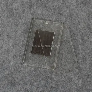 長方形の形の空白のプラスチックアクリルフォトフレーム冷蔵庫用マグネット写真インサート付き