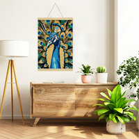 Cadre de cintre d'affiche, toile de peinture sans acide de 100% coton, cintres de cadres en bois pour l'illustration de toile, peinture d'art, décor à la maison