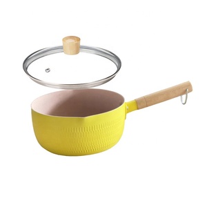 Accessori da cucina colorati a induzione pentole in alluminio pentola per cucinare pentole latte <span class=keywords><strong>Granita</strong></span> pentole con coperchio in vetro - Product Image 3