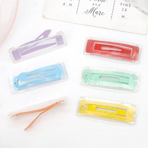 กิ๊บติดผมพลาสติกใสทรงสี่เหลี่ยมสีลูกกวาด 12 ซม. กิ๊บติดผมอเนกประสงค์สำหรับใช้ประจำวัน - Product Image 3