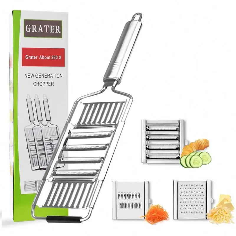 Multifunctionele Plaat Zester Groentesnijder Rasp Chopper 3 In 1 Kaas Rvs Rasp