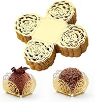 50 pièces de gobelets en papier pour truffes, doublures, gobelets en papier pour chocolat, emballage en papier pour chocolat, pour muffins, cupcakes, décoration de mariage et d'anniversaire