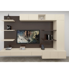 <span class=keywords><strong>Meuble</strong></span> <span class=keywords><strong>TV</strong></span> de salon crème <span class=keywords><strong>et</strong></span> gris foncé <span class=keywords><strong>laqué</strong></span> CBMmart Foshan Factory - Product Image 2