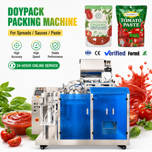 Máquina Empacadora Automática de Alta Velocidad para Doypack, Máquina de Llenado y Sellado de Bolsas Preformadas para Salsa de Tomate y Salsa Picante - Product Image 1