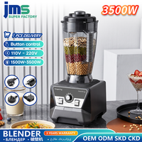 Mixeur Commercial Électrique Robuste 4L, 8 Vitesses, Contrôle par Molette, Broyeur à Glace, Anti-Fuite, Portable, pour Smoothies Bébé