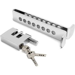 自動ハンドルロック装置一般車の盗難防止ブレーキクラッチロックヘビーデューティステンレススチールポータブルキー - Product Image 1