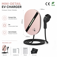 Borne de recharge murale AC 32A à charge rapide 110V 380V Type 1 2 GBT 50/60Hz, station de recharge murale pour véhicules électriques BYD Tesla Zeekr NIO