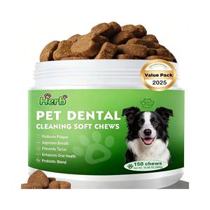 OEM/ODM Marca Privada: Masticables Dentales Blandos para Perros, Suplemento para la Salud Bucal con Mezcla Herbal Natural y Probióticos - Product Image 1