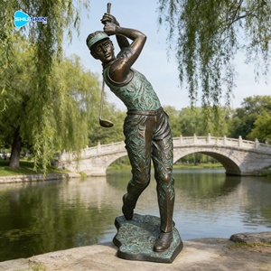 Estátuas Artísticas de Golfistas em Bronze com Padrão Decorativo, Tamanho Personalizado para Jardim Externo, Praça e Paisagismo Urbano - Product Image 2