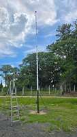Mât télescopique à manivelle 3m-9m en alliage d'aluminium certifié CE pour antenne Yagi, charge utile 10kg-50kg, résistance au vent 25m/s
