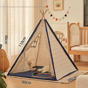 Adorable tente <span class=keywords><strong>tipi</strong></span> pour tout-petits, idéale pour les activités de jeu à l'intérieur et ajoutant une touche de charme à la <span class=keywords><strong>d</strong></span>écoration de la chambre des enfants - Product Image 6