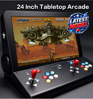 Machine d'arcade de table avec écran de 24 pouces, 10188 jeux vidéo, 2 joueurs, joystick, version métallique, console, garantie 1 an