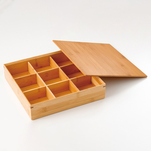 Caja de Presentación de Sushi Japonesa Premium, Bandeja de Servicio con Compartimentos de Madera, Caja Bento de Lujo para Restaurante, Hotel, Catering - Product Image 1